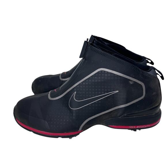 Nike Zoom Brandon Golf Shoes Mens Size 10.5‎ Black Front Zip Closure 379208-006 - Picture 2 of 11